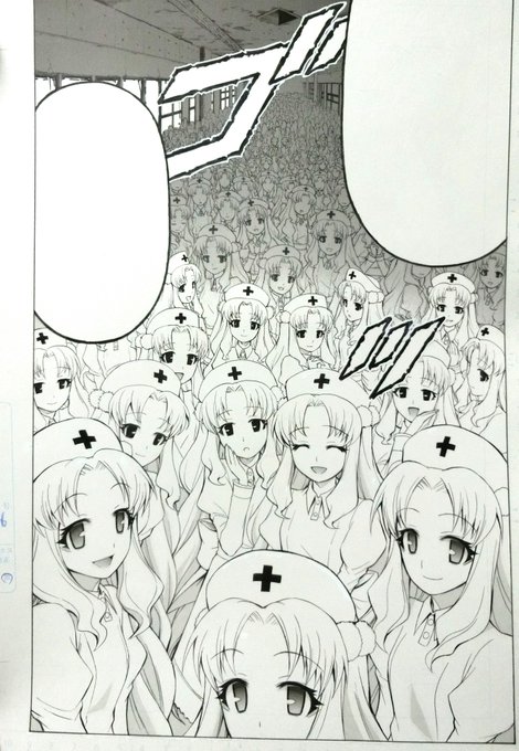 そして問題作『杠増殖』❗️
前面の何体かは僕が描き、後方の沢山を山田さんにお願いしました?
最後に最終回ひとつ前…めだかを囲むワンちゃん達も載せておきます。

こんな感じで載せきれないほど描いて頂いたなぁ…しみじみ✨ 