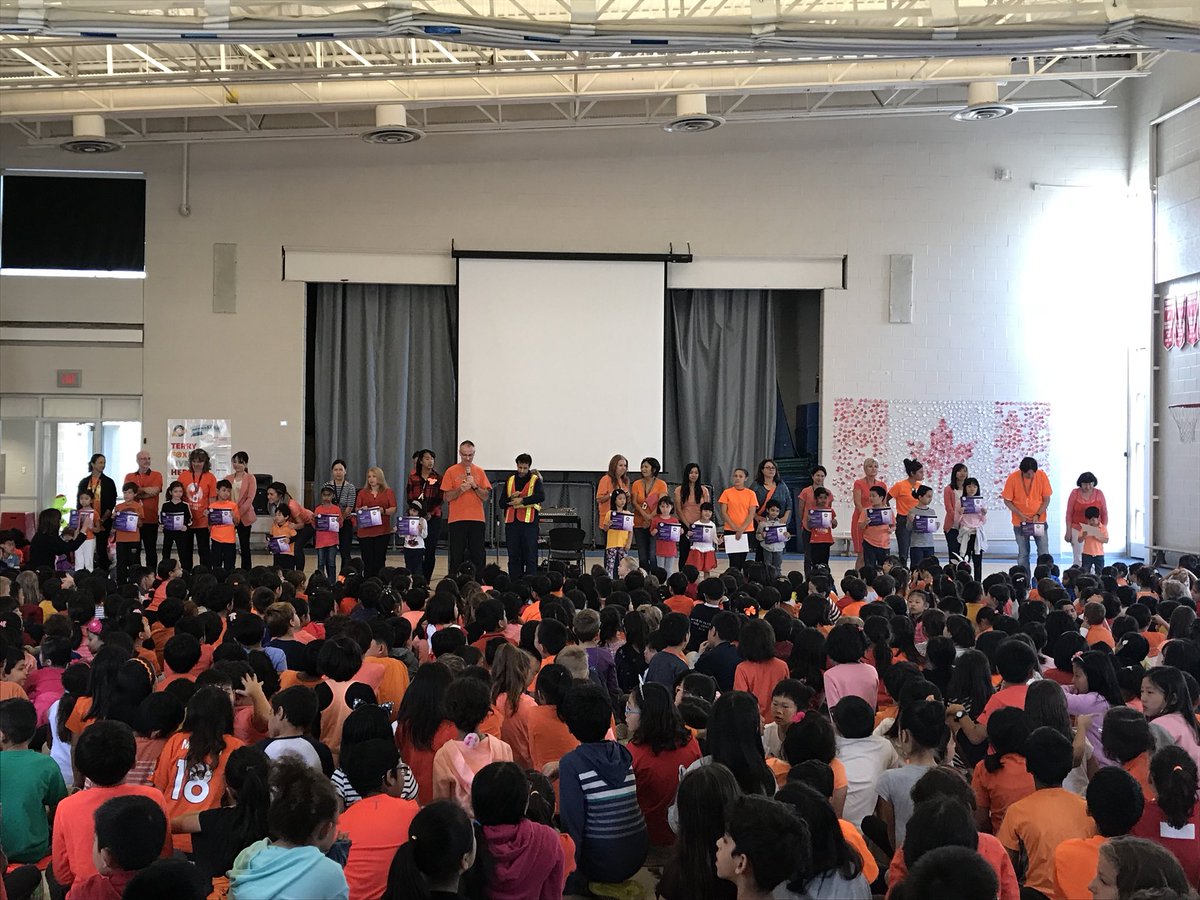 mrjleeclassroom's tweet photo. Our Orange Shirt Day, Terry Fox Run and Character Trait (Respect) assembly @McKeeSchool @LC2_TDSB @tdsb #TerryFoxRun2018 #respect #OrangeShirtDay2018 https://t.co/NGaoQdns8l