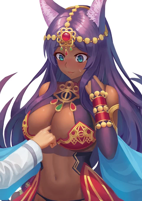 ミドキャス描きました。タッチ位置的にはこう。 #FGO 
