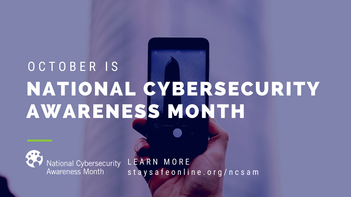 CityofVaBeach's tweet photo. October is National Cyber Security Awareness Month. Get tips all month long on how to stay safe online at https://t.co/R0yoBhCBmW. #practicesafecyber #online #scams #hackers https://t.co/cbowCZdHJa