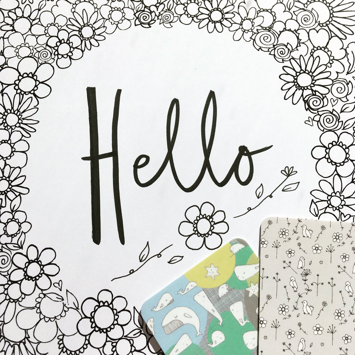 A big hello!! 💖 #fionameakindesigns #handwrittenfont #floraldesign #surfacepatterndesigns