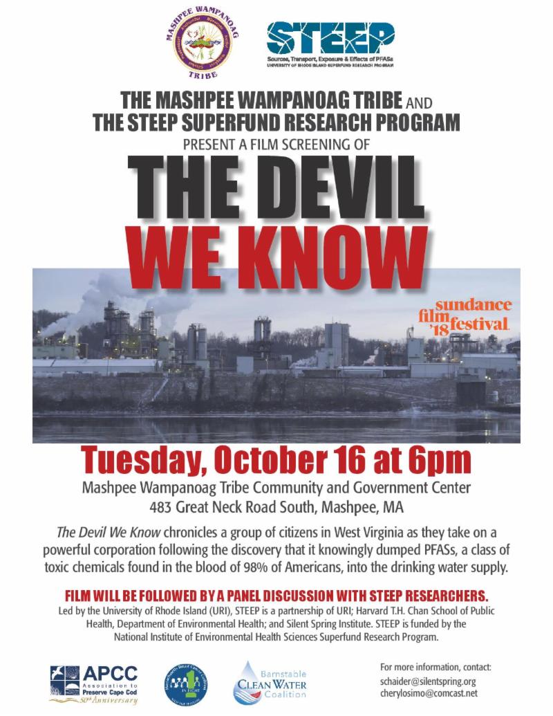 mbccprevention's tweet photo. Join us on October 16 for a film screening of The Devil We Know #cancerprevention #waterquality #devilweknow https://t.co/OI1yzbueHe https://t.co/OySmBa7TXF