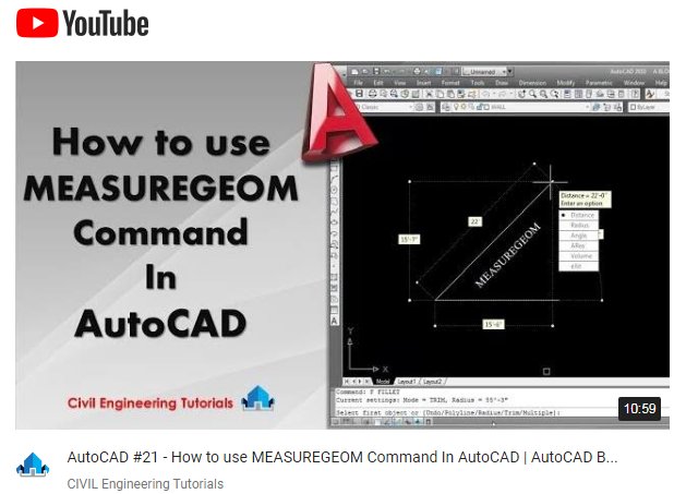 CIVILTutorials's tweet image. AutoCAD #21 - How to use MEASUREGEOM Command In AutoCAD
youtu.be/7YdjuAcONf0
#CivilEngineeringTutorials 
#CivilTutorials 
#AutoCADCommands 
#AutoCADBasics