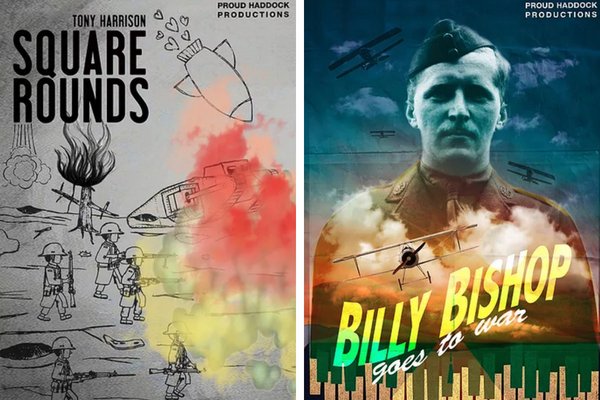 MyTheatreMates's tweet photo. Last chance to see @jimmywalters101' first major UK revival of Tony Harrison's #SquareRounds at @finborough. Next up in @proudhaddock's commemoration of #WWI centenary: Canadian play with music #BillyBishopGoesToWar at @JSTheatre. #JSTBillyBishop https://t.co/T4CrGBDWms #featured https://t.co/Hy4bzVUxYd