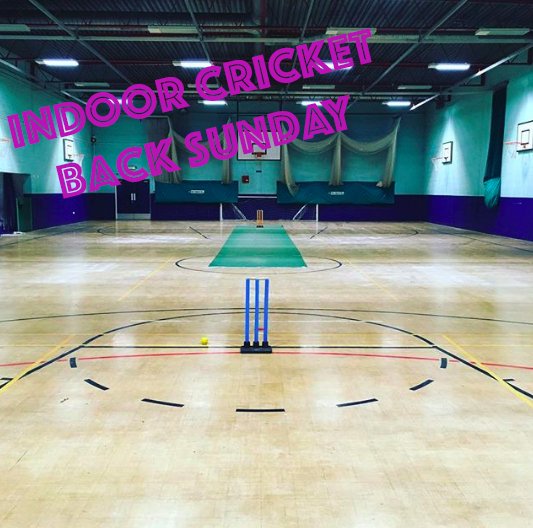 Indoor Cricket back Sunday. Fixtures listed on nrcricket.co.uk