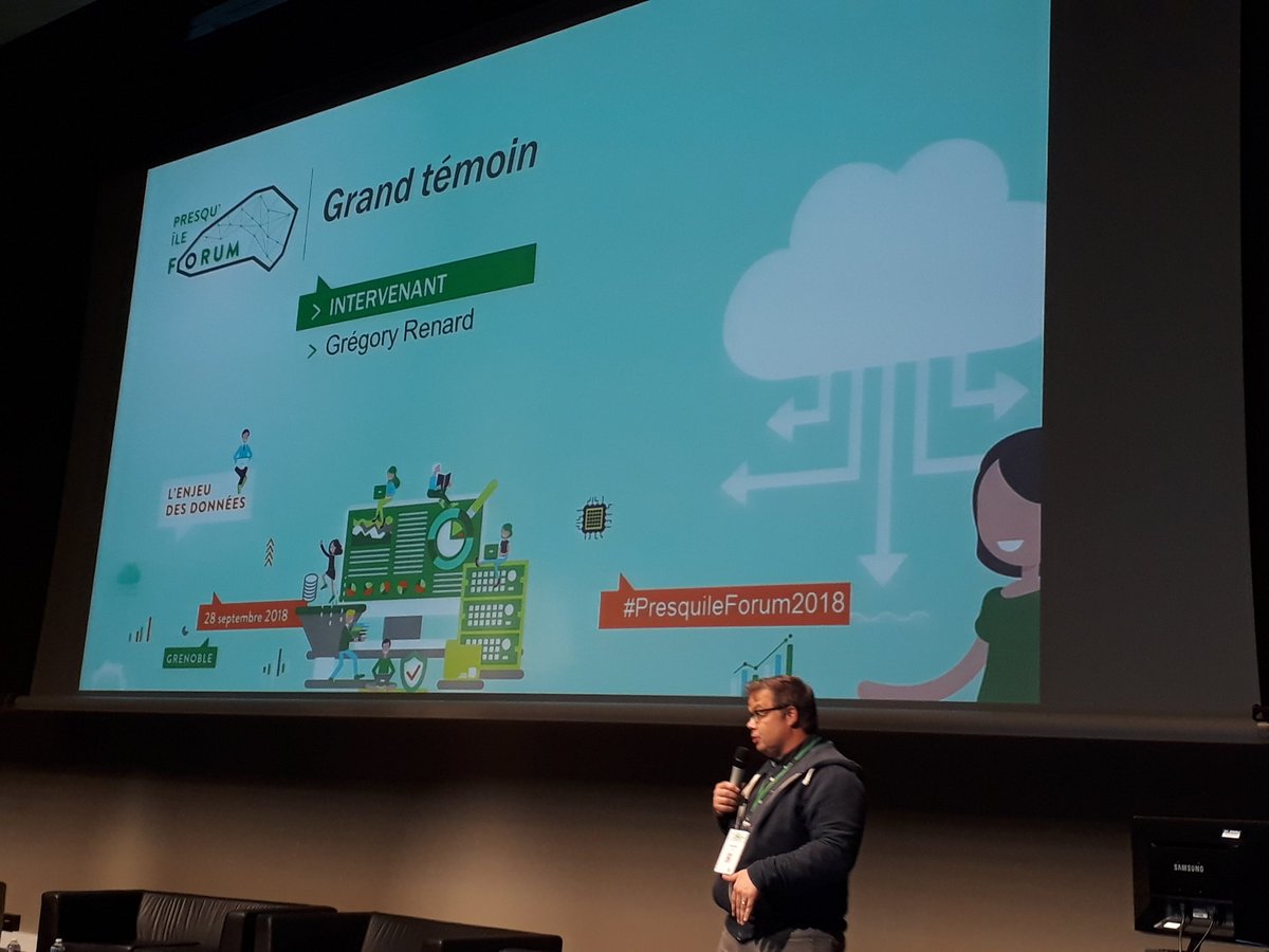 #PresquileForum2018 Grand témoin de l'après-midi sur l'#IA à <a href="/MINATEC/">MINATEC</a>, Grégory Renard <a href="/Redo/">Gregory Renard</a>, cofondateur et Chief AI Officer de <a href="/xbrain/">xBrain</a> aux Etats-Unis. <a href="/presquileforum/">Presqu’île Forum Grenoble</a>