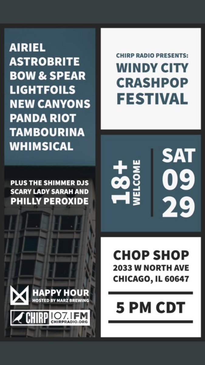 astrobriter's tweet image. Tomorrow! Doors at 5pm Astrobrite kicks this fest off @ChopShopChi @CHIRPRadio