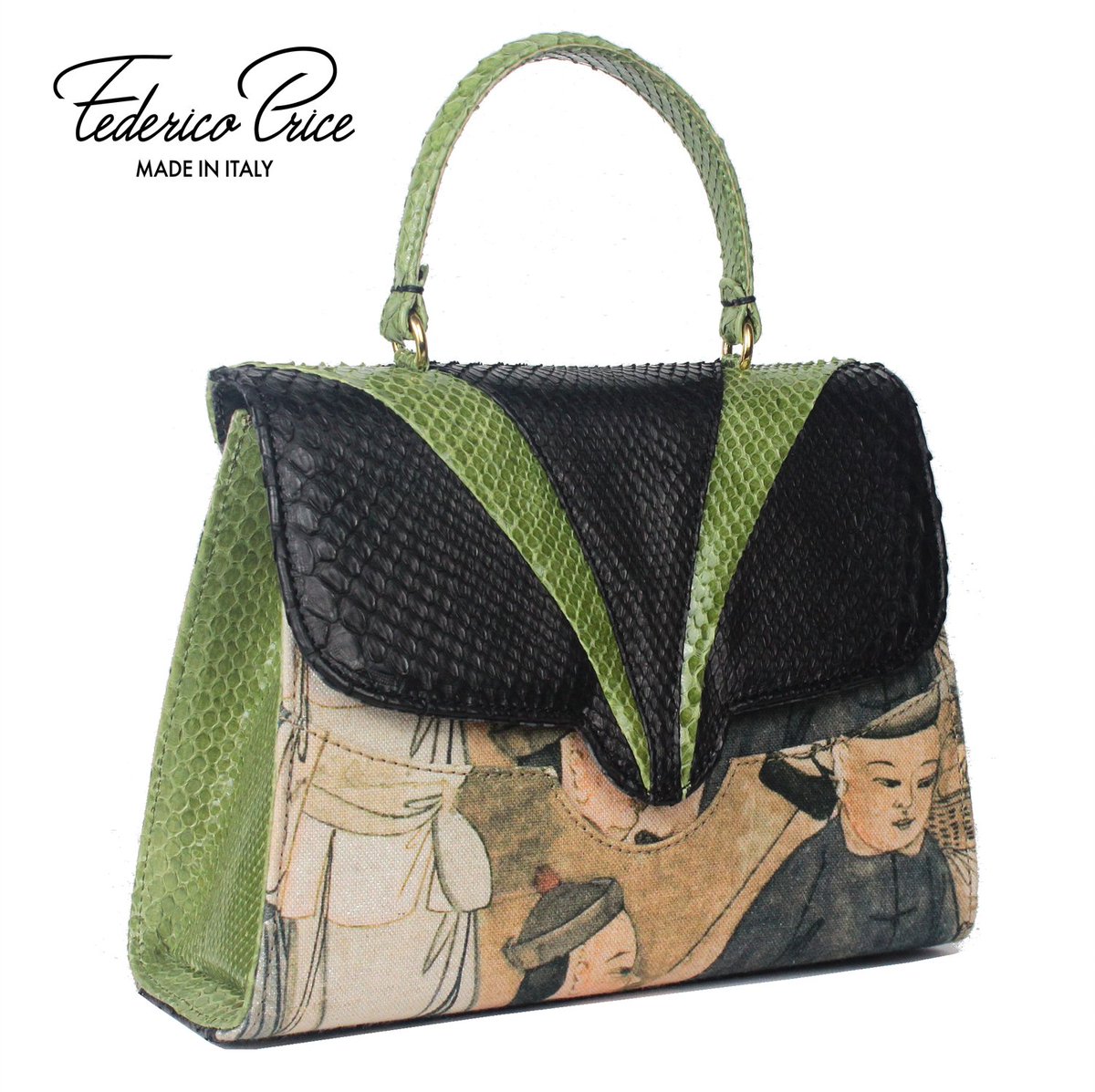 discover our world federicoprice.com/shop/ 
#oldcina #python #federicoprice #mood #lady #green #madeinitaly #fashion #musthave
