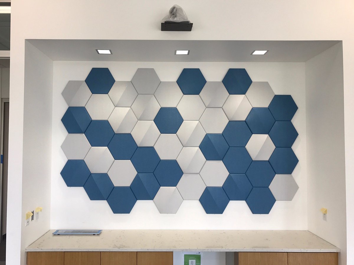 Whether the goal is addressing acoustics, providing tackable surfaces or making a design statement, Xorel Artform excels wherever beauty and utility are essential. Installed at WEC Energy Group, these <a href="/Carnegiefabrics/">Carnegie</a> Xorel Hex panels provide color and dimension in their space.