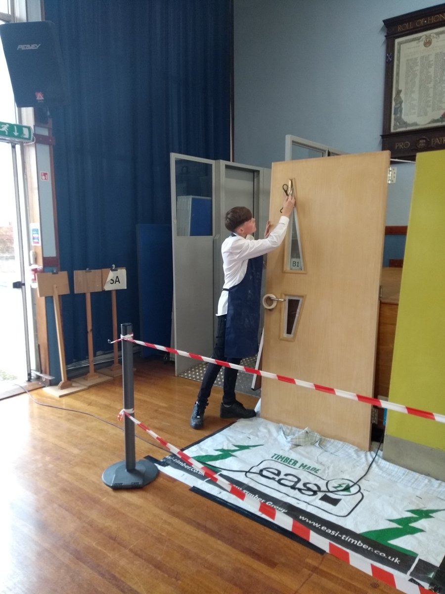 BlairgowrieHS's tweet photo. @BlairgowrieART team prepping our doors which, next week, will be painted with a literary theme as part of Literacy Week. #bookmarkfringe @Blairgowrie_Eng @bookmarkblair https://t.co/qQJVg8W3RV