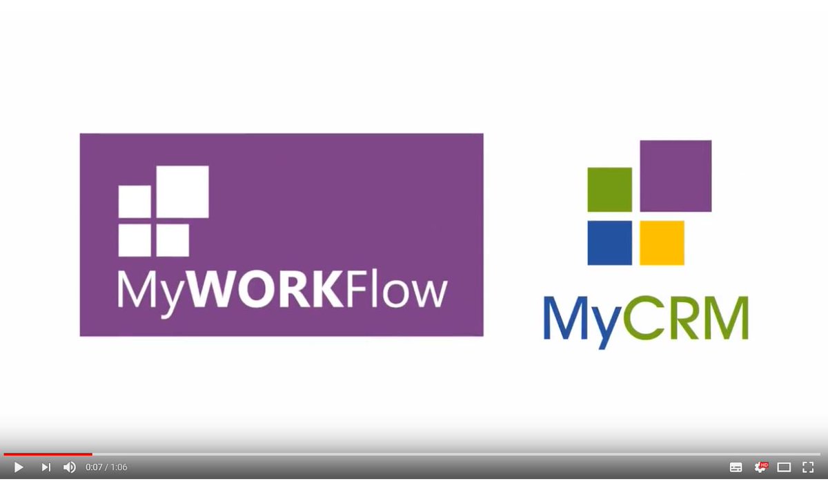 MyCRMGroup's tweet image. What is MyWorkFlow? 🤔 Check out our newest video to find out all the great things it can do within your #msdyn365 youtube.com/watch?v=VwGqd3… #MyWorkFlow #MyCRM #CRM