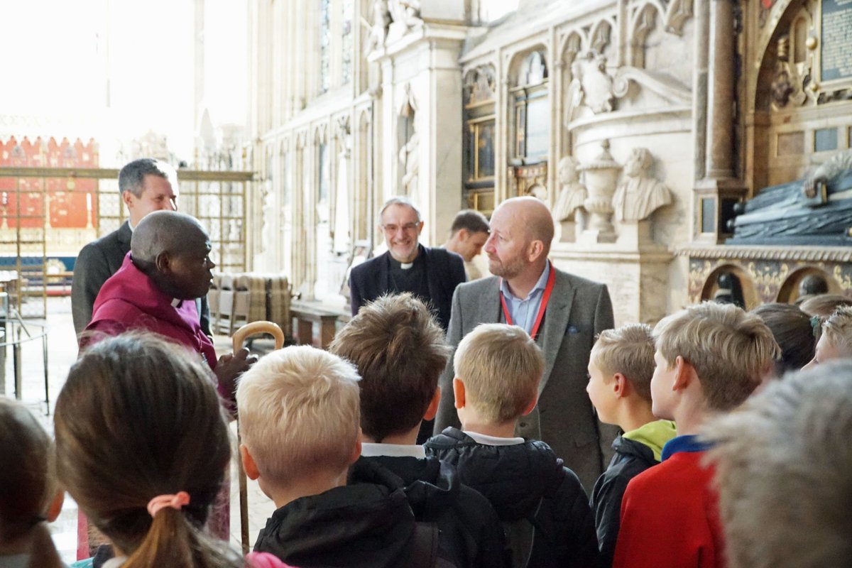 York_Minster's tweet photo. We've had a great start to #MissionWeekend so far. The Archbishop @JohnSentamu joined our Learning Team and Dunnington School this morning before enjoying lunch with visitors in the Nave. 

You too can meet ABY tomorrow as he is will be around the day as Duty Chaplain. https://t.co/YNpfuXPX8c