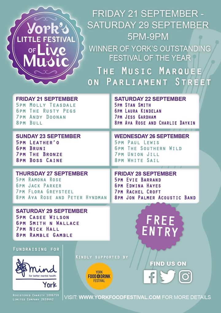 Loved singing on <a href="/JoanitaMusisi/">Joanita Musisi</a>'s show on <a href="/BBCYork/">BBC York</a> this morning..... I made Beyonce look like an amateur! ;) Anyhow the <a href="/Live_Music_Fest/">Fest of Live Music</a> starts at 5pm. Come along everyone!