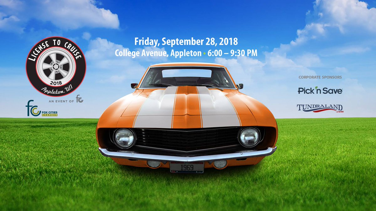 License to Cruise is happening this evening from 6:00-9:30.  Hundreds of classic cars manufactured in 1985 or before will be cruising along College Ave.  How cool is it that we’re right along their path?!  facebook.com/LicensetoCruis…