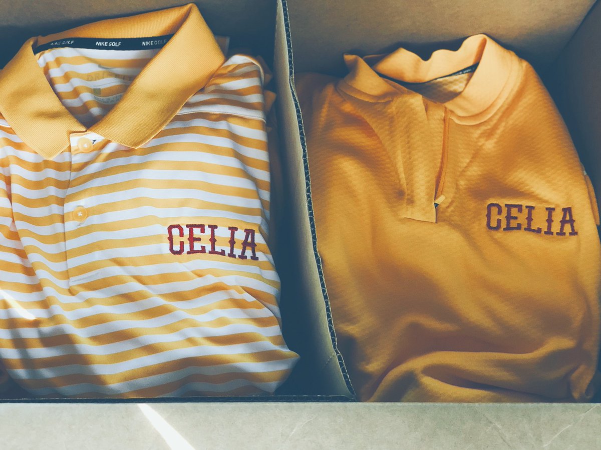 TexasWGolf's tweet photo. Texas Women’s Golf will honor the life and memory of Celia Barquin Arozamena today at the #Schooner18. The Longhorns will compete in yellow #ForCelia 🎗 https://t.co/SEEUHFpd26