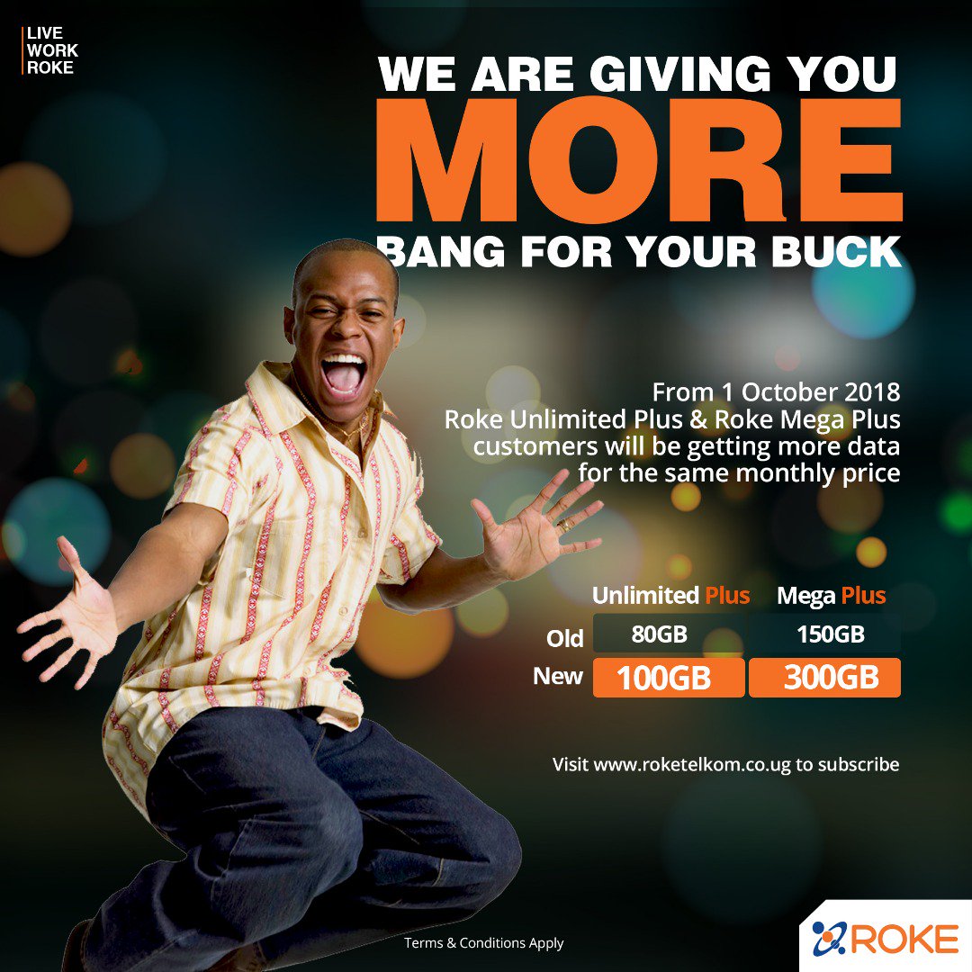 roketelkomug's tweet photo. WE ARE NOW GIVING YOU EVEN MORE VALUE, MORE CONVENIENCE &amp; MORE DATA

We have done it again, we’ve packed even more value in our Roke Plus bundles &amp; are now giving you more for your buck https://t.co/DZZmtVjf9n