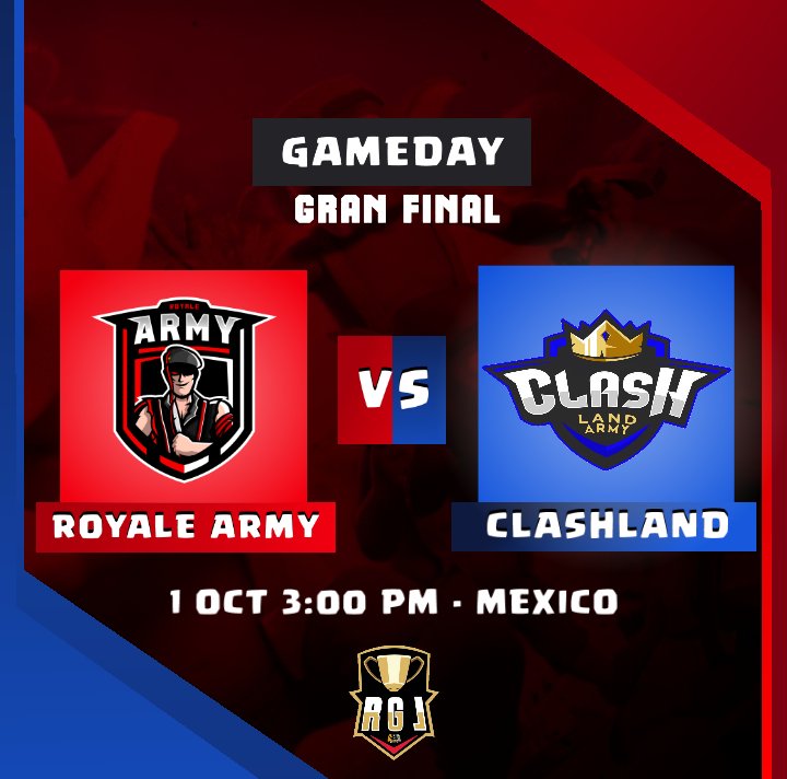 RGLCUP4's tweet image. 😎Os presentamos los 2 equipos que an llegado🔥 ala gran final del la RGL y los equipos son @RoyaleArmyCR VS @ClashLand_Ar Ellos darán el todo por el todo💣 por ganar la liga🏆...... El enfrentamiento sera transmitido por el canal de WithNestorYt.....
