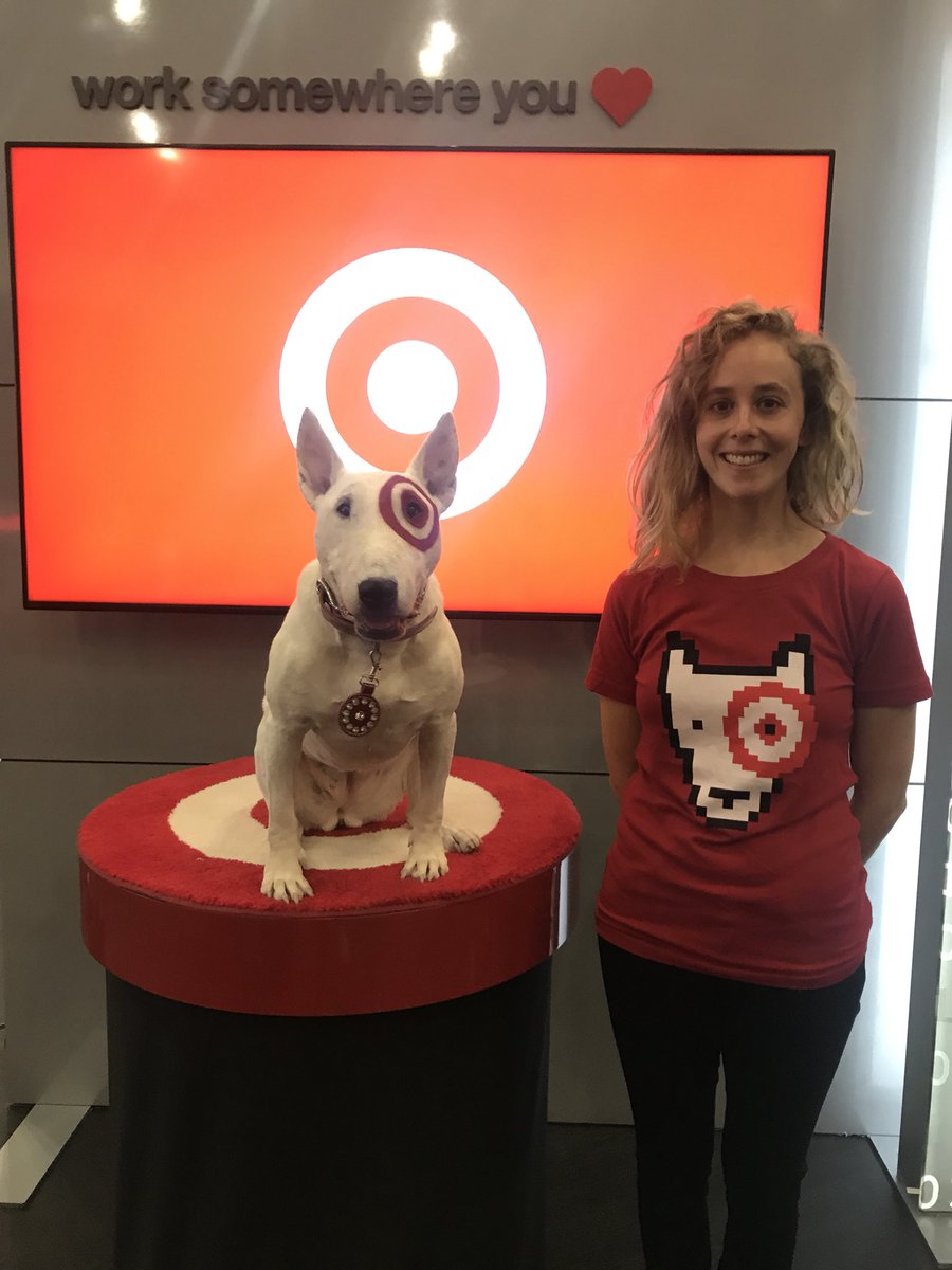 mh_walsh's tweet photo. Work somewhere you ❤️! 😭😭😭 #GHC #GHC18 #targetcareers #bullseye #targetdog https://t.co/8BX4FZYJZu