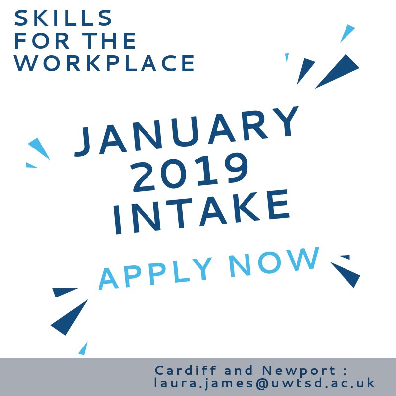 SfWP_Daytime's tweet photo. You can now apply to #skillsfortheworkplace course starting in January 2019. Get in touch to find out more! @eystwales @Women_CF @SRCDC_Cardiff @IntoWorkCardiff @YMCACardiff @JCPinSEWales #transforminglives #transformingeducation #creatingconfidence https://t.co/x3jSIP95Y4
