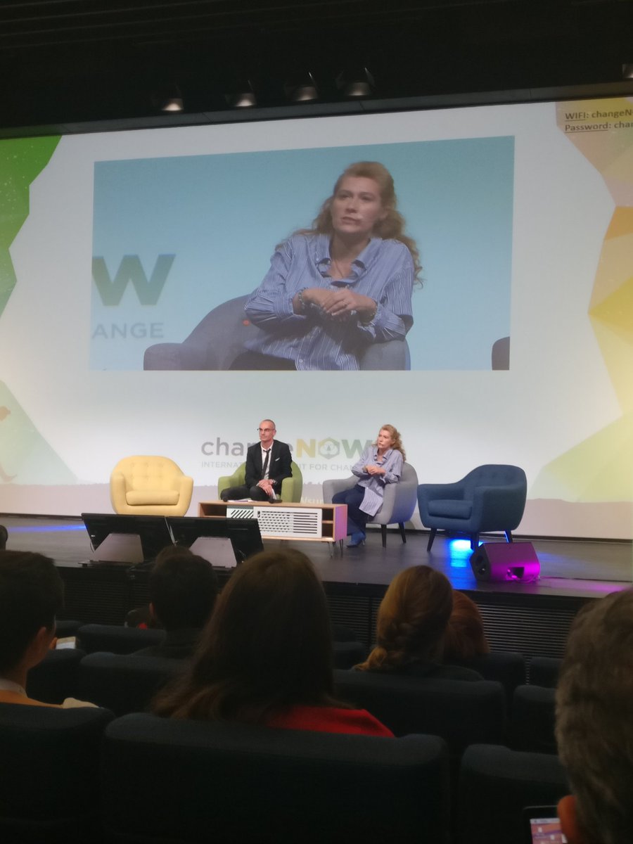 Quadia_Impact's tweet photo. "Being sustainable makes your business better not only in terms of environmental impact but also in economic &amp; financial terms", Chief of Sustainability Officer of @KeringGroup at #ChangeNOWSummit on #sustainablefashion https://t.co/ruvVfOinJK