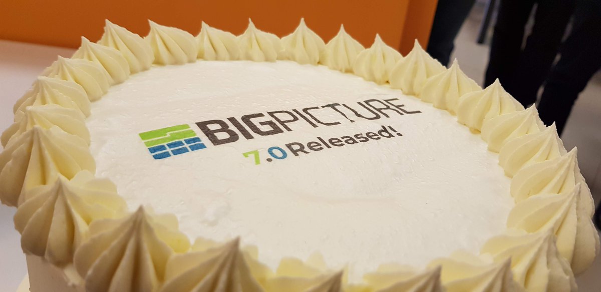 BigPicture_ONE's tweet photo. We're celebrating our baby boy, BigPicture 7 going live! 🎉 Come in and grab a piece of this delish cake with us, and go to the @Atlassian Marketplace to download the app!🎈👯 @trello @atlassianapps #jira #bigpicture #bigpicture7 #softwareplant #ppm #teamwork @TomKucharski https://t.co/iSaSWoPNFX