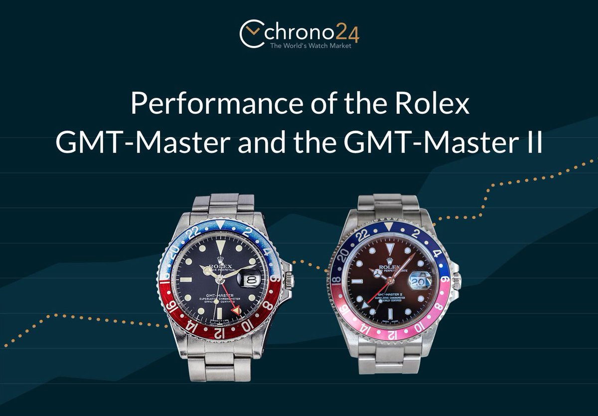 chrono24's tweet photo. @chrono24 Magazine: Our new #infographic shows the value development of the Rolex GMT-Master and GMT-Master II 📈📉
https://t.co/Pz5fwC3qHd
#rolex #rolexgmt #gmtmaster #swisswatches #valuedevelopment #investment #wristwatch https://t.co/8o3sMSZRf7