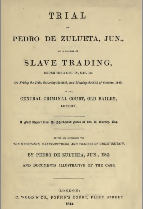 annakbrinkman's tweet photo. CFP: The Imperial Entanglements Project is hosting a workshop at the Wallace Collection on 20 Nov 2018. 'The Trial of Pedro de Zulueta on a Charge of Slave Trading' In Context. We particularly welcome PhD students. Visit our blog for the CFP. Please RT! https://t.co/YwIpqk9IrX https://t.co/is6zc4gD7e