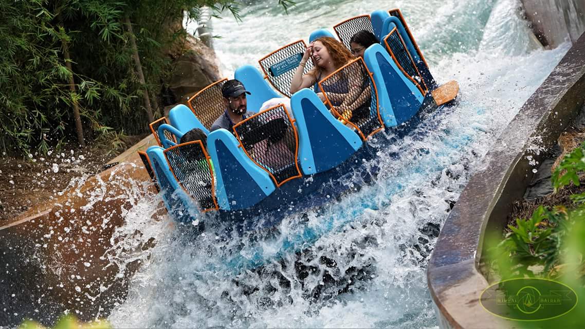 Midway_Mayhem's tweet photo. @SeaWorld enlists the help of human test dummies to complete final ride checklists for Infinity Falls.  Soft openings could happen any day now....

#infinityfalls #rushtherapids #seaworldorlando #seaworld https://t.co/JvgtIZfLRa