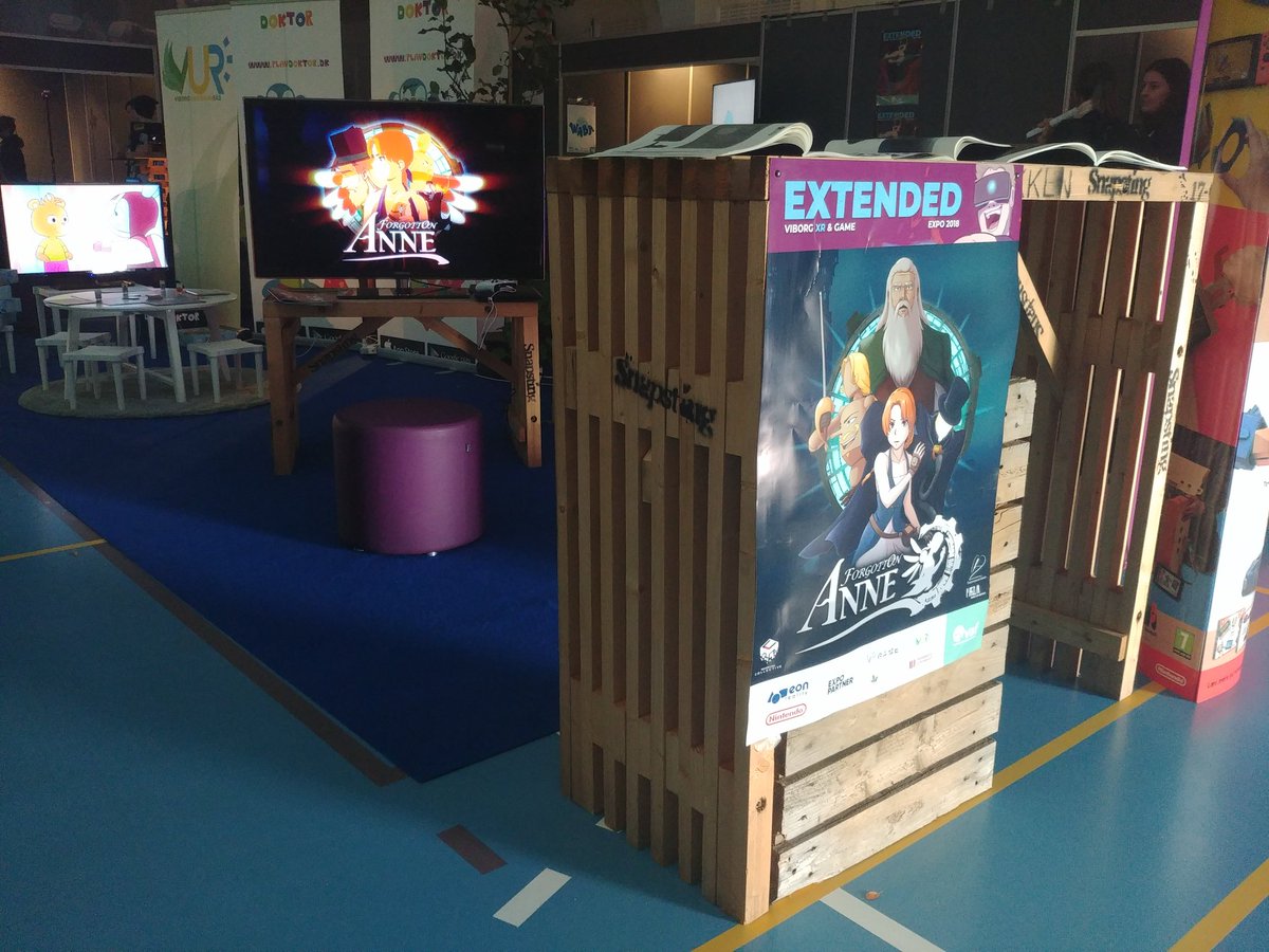 ThroughlineGame's tweet photo. Forgotton Anne is at the Viborg Animation Festival's EXTENDED XR & Game Expo! 😊
#vaf2018 #theanimationworkshop #viborganimationsfestival https://t.co/h5ygTXJ4po