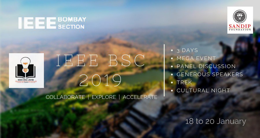 IEEEBSC2019's tweet photo. Fasten your seat belts and get ready for the most wonderful journey in the latest edition of IEEE Bombay Section Congress 2018. IEEE Bombay Section and Sandip Foundation are delighted to welcome you all to this mega event.
#ieee #ieeebombaysection #sandipfoundation #nashik https://t.co/X5DSAKo4i7
