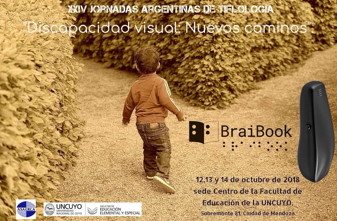 BraiBook's tweet photo. Estaremos en XXIV JORNADAS ARGENTINAS DE TIFLOLOGÍA
Mendoza, 12 al14 octubre La DISCAPACIDAD VISUAL NUEVOS CAMINOS
#educacion #Autonomia #BajaVisión #Multidiscapacidad Cel+54 91165044019 formacion@braibook.com
#braille #tiflología @ASAERCA #argentinamovilizada #educacioinclusiva https://t.co/xn5qigR1CZ