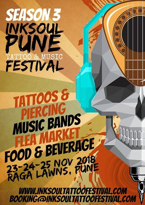 Mh43india's tweet photo. Catch Mh43 India like at the Inksoul Pune Tattoo &amp; Music Festival Season 3, 25th November 2018!  #TattooFestival #Pune #MeetTheTribe https://t.co/lQeY0Md67y