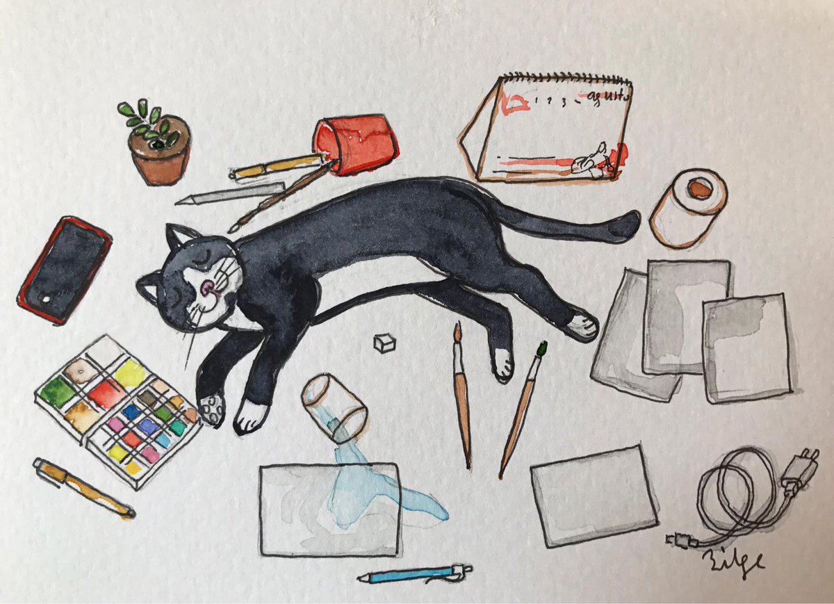 behanceistanbul's tweet photo. Cat
Tasarımcı: Bilge Keysan
https://t.co/VKcqKsTvCv
~ ~ ~
#illustration #myworktable #watercolour #cats #catillustration #tevfik #yaramazkedi #HappySunday #HappyDay #catsinart #mywork #crazycat #Creative #blackcat #drawing #CuteCat #funny #hobby #smile https://t.co/PtcK3jfg21