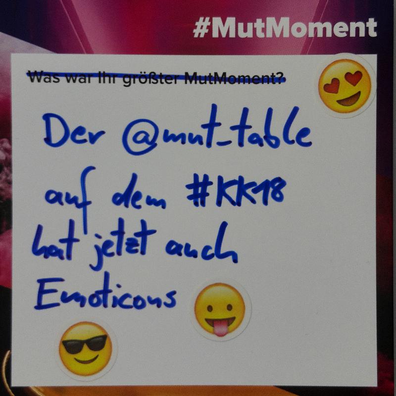 mut_table's tweet photo. #kk18 #MutMoment @kkongress @quadrigaberlin #emoticon https://t.co/8dQW3H4Qu8