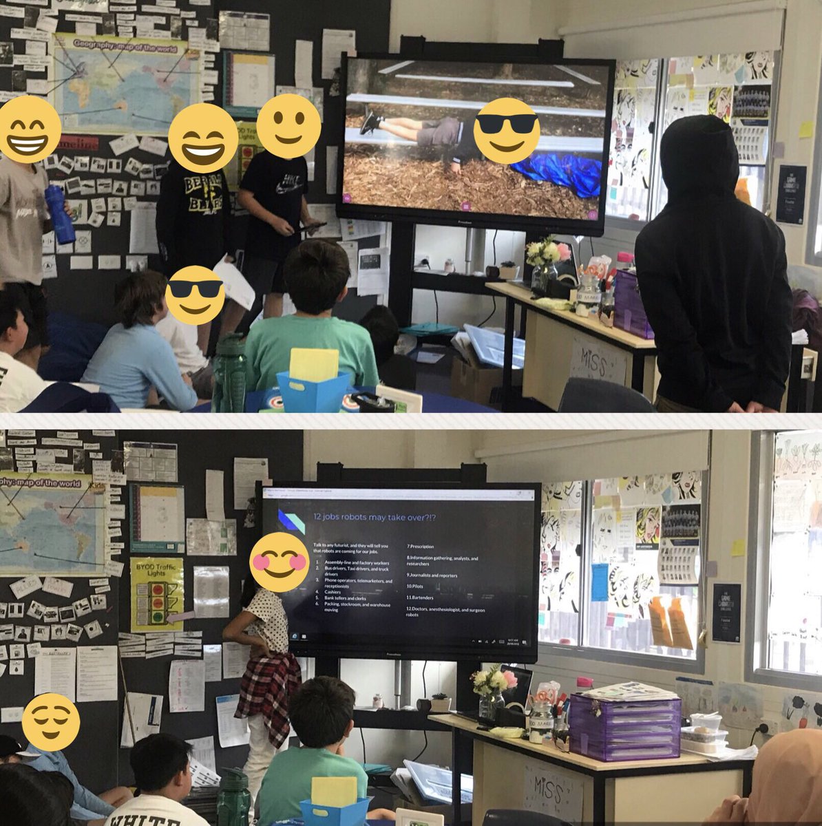 RoaHendy's tweet image. Last of #geniushour. Can you create stretchy playdough? Is digital or paper art better? (with drawing tutorial) Why go Vegan? Why do male athletes get paid more than female? Can you catch fish without bait? What are jobs of the future? All great #inquiryquestions! #proudteacher