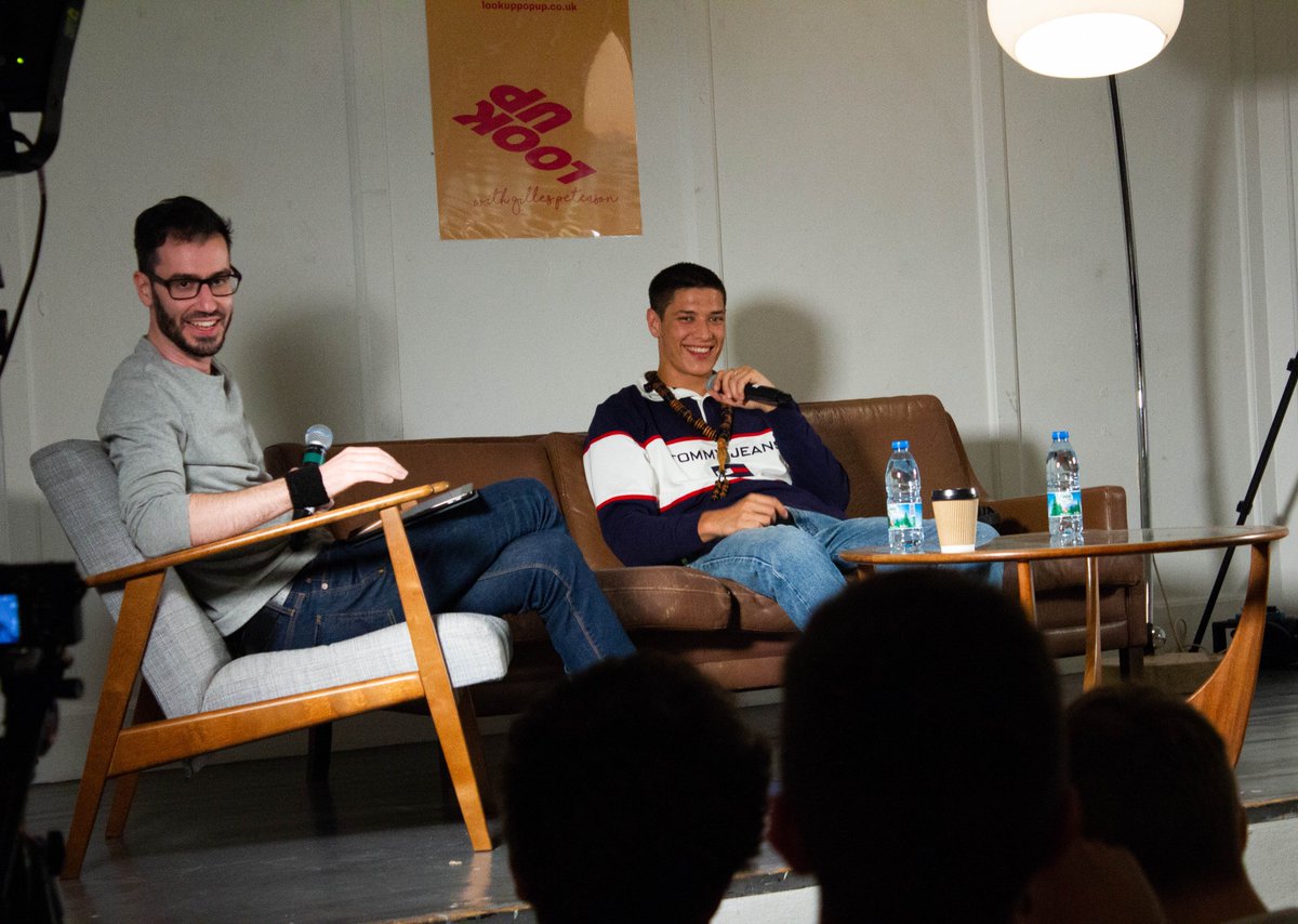 LookUpPopUp's tweet photo. Great interview last night with @SKShlomo and @aaronunknownn about the music, mental health and more.
Photos by Yasmin Lawal, Yumi Codner, Sarah Martins and Abdul Alashe from @Create_Jobs. https://t.co/SMch8lX7Lo