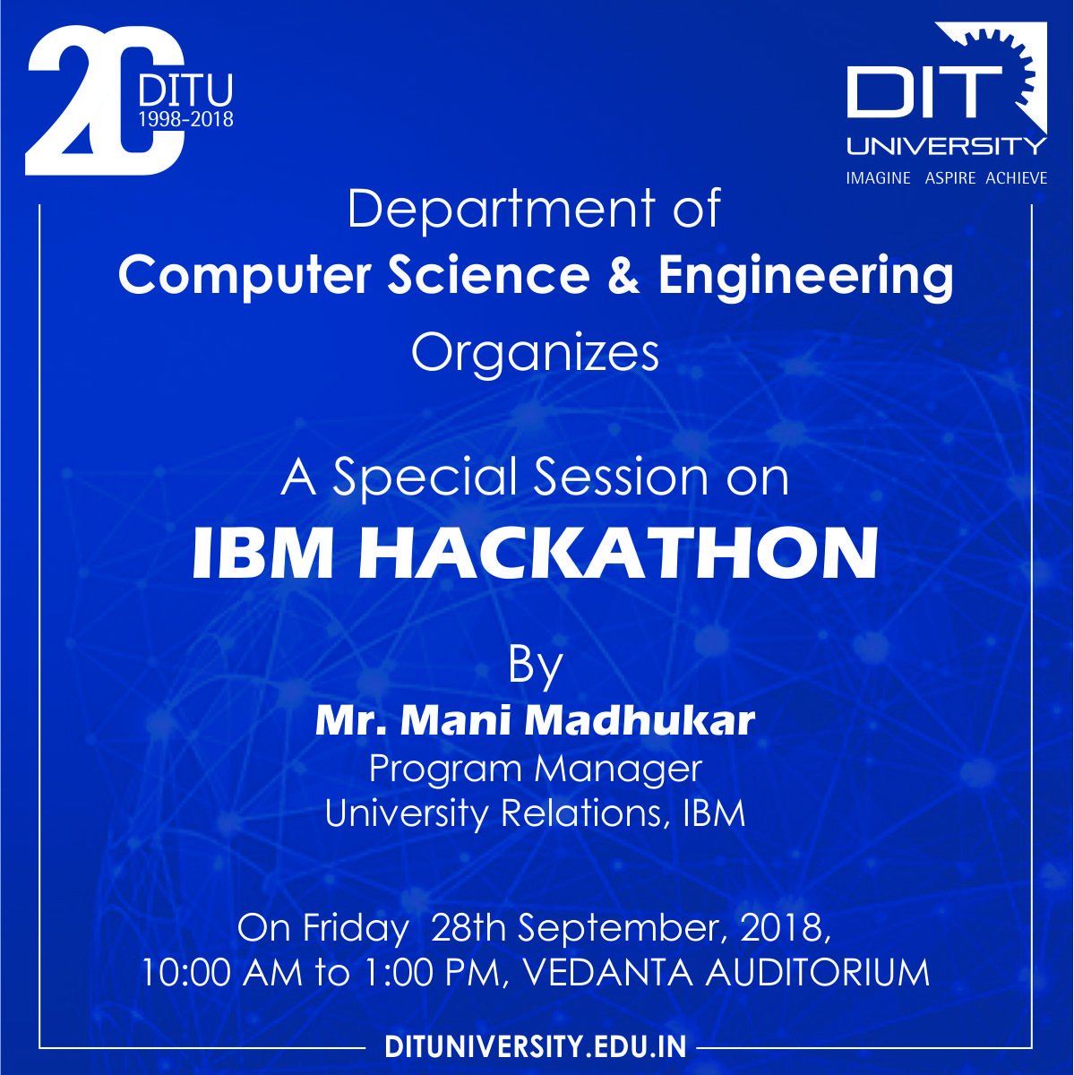 dit_university's tweet image. #IBMHackathon #SpecialSession @ #DITUniversity