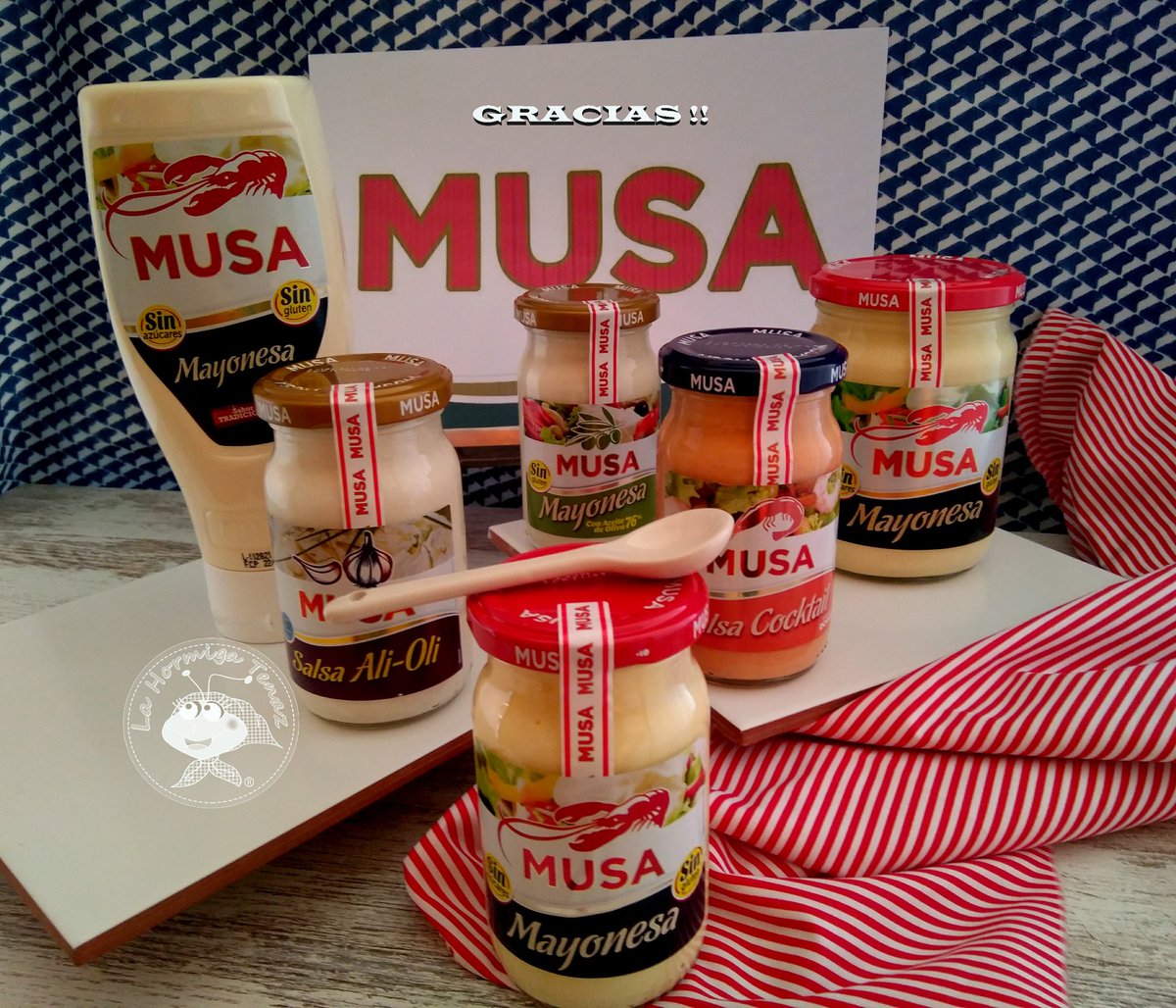 lahormigatenaz's tweet photo. Muchas gracias @AutenticaMusa ❤️ por estos estupendos productos 😍😋 que usaremos en nuestras recetas 📝🐜. Seguro que saldran buenisimas!! 
#recetas #comida #recetasmusa #auténticamusa #gastronomia #mayonesa #mayonesas #musamayonesa #salsamusa #mayonesamusa #singluten https://t.co/1BkB0dDpui
