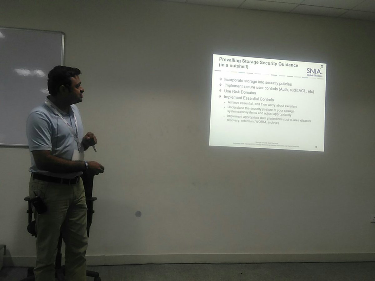 Sandeep presenting security concepts in SNIA meetup at Calsoft Pune.  <a href="/vamsikasturi/">Vamsi Kasturi</a> <a href="/asap120/">タイ人</a> <a href="/s_subhathra/">Subhathra</a> <a href="/sroy_sroy/">Subhojit Roy</a> <a href="/psodhiya/">Prashant Sodhiya</a>