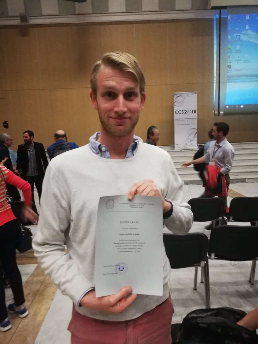 Giacomo Rapisardi (@giacomorapi) on Twitter photo Big up for <a href="/GuidoCaldarelli/">Guido Caldarelli 贵多</a> new president of the <a href="/CompSysSoc/">CSS</a>, and congratulations to Jeroen aka Jerry van Lidth for the best poster award here at <a href="/ccs18gr/">Conference on Complex Systems 2018</a>!
<a href="/IMTLucca/">Scuola IMT Alti Studi Lucca</a> #CCS18GR #ccs2018 Big up for <a href="/GuidoCaldarelli/">Guido Caldarelli 贵多</a> new president of the <a href="/CompSysSoc/">CSS</a>, and congratulations to Jeroen aka Jerry van Lidth for the best poster award here at <a href="/ccs18gr/">Conference on Complex Systems 2018</a>!
<a href="/IMTLucca/">Scuola IMT Alti Studi Lucca</a> #CCS18GR #ccs2018