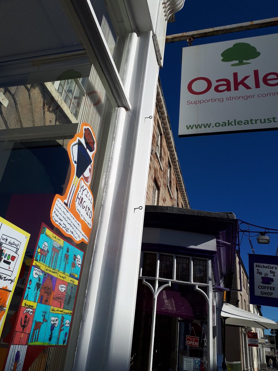 oakleatrust's tweet photo. 🤣Warning - your sides could be at risk from too much aching! Oaklea HQ has been dressed this morning by Armathwaite Primary School for the Lakes International Comic Art Fest. Super heroes the lot of them! Come and see - its a proper MARVEL😂 https://t.co/2U3rwwIK0c