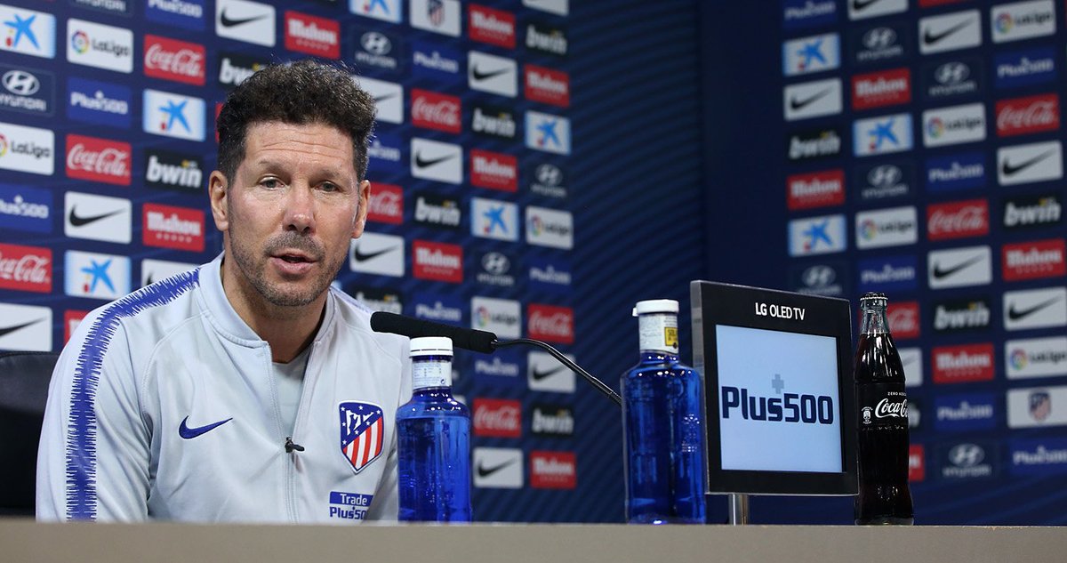 Simeone, en sala de prensa (Foto: ATM).