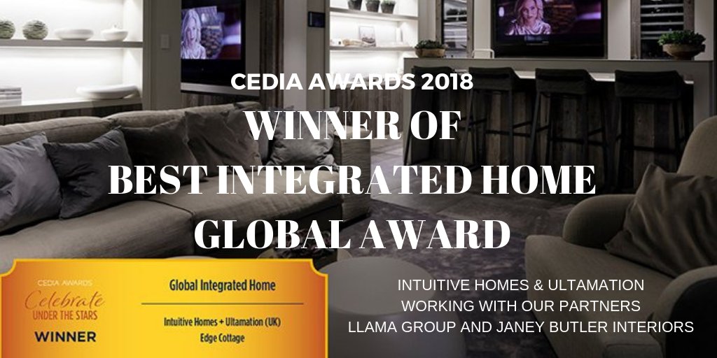 Ultamation's tweet image. Thanks @CEDIA - it's still sinking in #CEDIAawards18 !  Great teamwork with @IntuitiveHomes and partners @Llama_Group &amp;amp; @janey_butler who designed &amp;amp; created this stylish, contemporary home in the NW #globalwinner #FridayMotivation #technology #smarthome #NorthWest @avtweeps