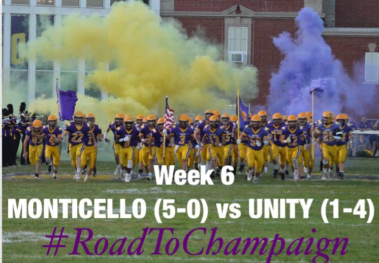 SagesAthletics's tweet photo. GAME DAY! The #3 Ranked @SagesFootball team hosts @IlliniPrairie Rival Unity! The Sages look to clinch its 10th straight playoff appearance and put an end to the Rockets 24-year streak! Playoff atmosphere in Monticello! #GoSages #BeatUnity #FridayNightFootball #WinTheDay https://t.co/yLtd4ZqShw