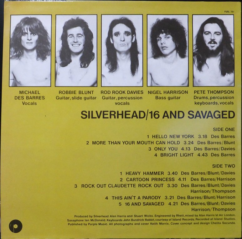 chikko_yuki's tweet image. #Silverhead / 16 And Savaged  #LPレコード