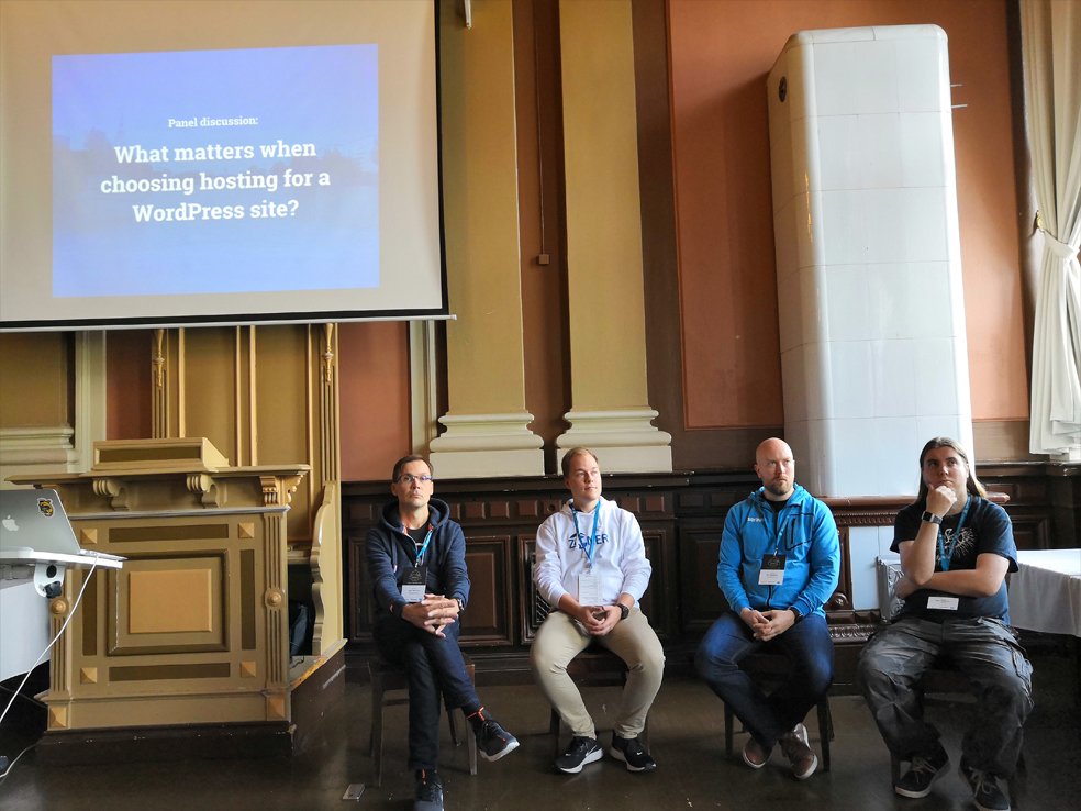 History is now being made in the Finnish WordCamp scene! The panel discussion: "What matters when choosing hosting for a WordPress site?" is starting!
#WCTKU #WPFI 
w/ <a href="/ottokekalainen/">Otto Kekäläinen</a> <a href="/rolle/">Deactivated</a> <a href="/joonasvanhatapi/">Joonas Vanhatapio</a> <a href="/TapioNurminen/">Tapio Nurminen</a>