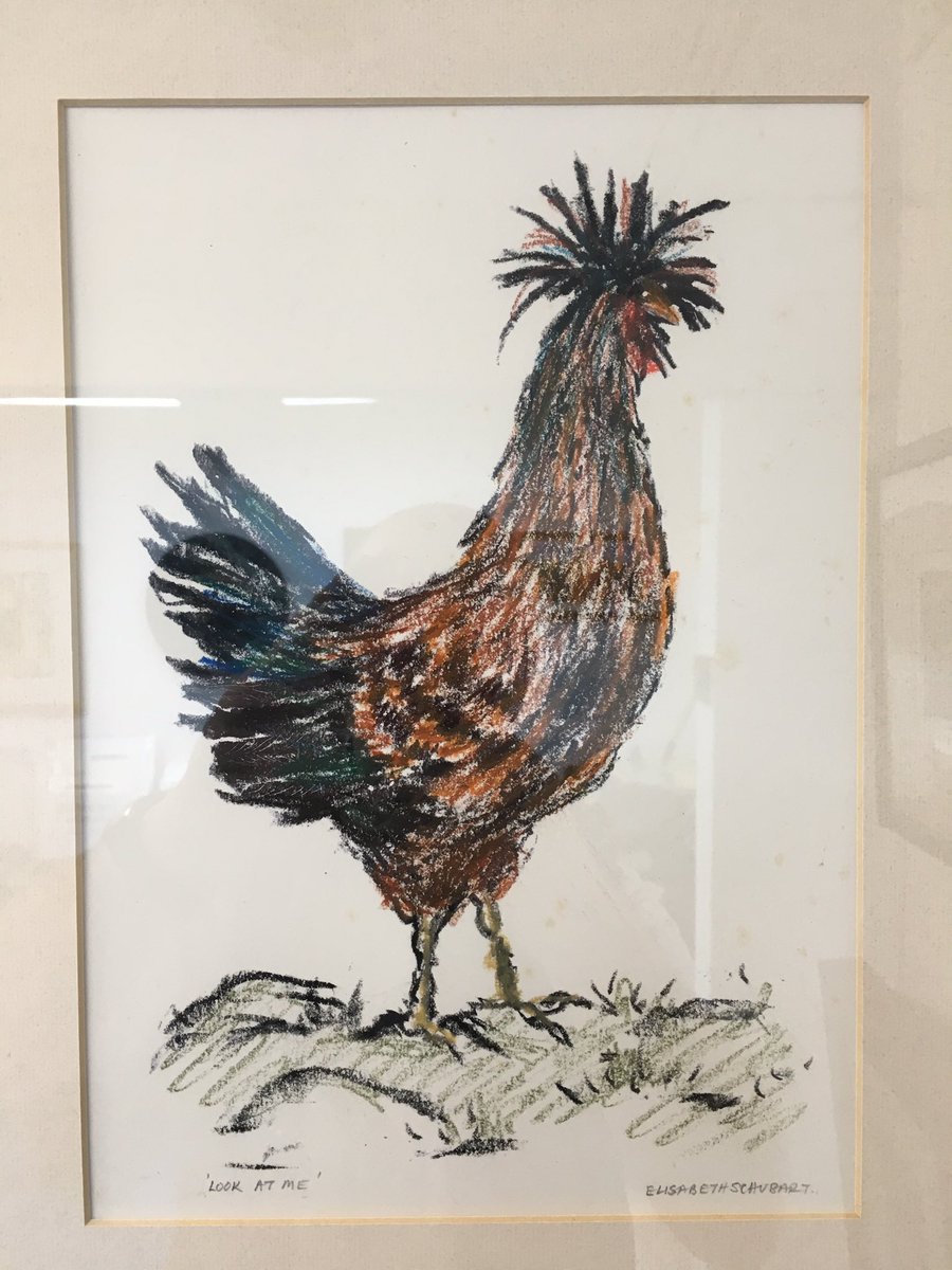 FPrintmakers's tweet image. ‘Look at me...’ stone #lithograph by Elisabeth Schubart, available in the gallery #Fromeprintmakers