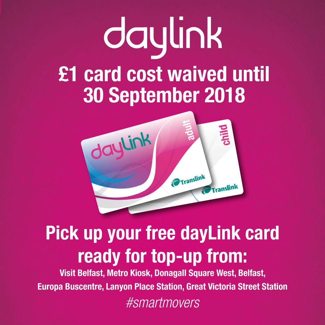 GliderBelfast's tweet photo. #MET Did you know a #Daylink is cheaper than a cash paper ticket? Get your FREE card and top up and go #smartmovers https://t.co/BL1LE3MZvH ^JC https://t.co/mmWOtxCN3C