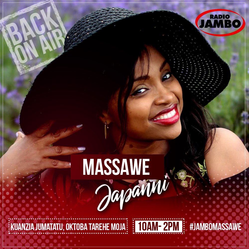 itsmassawe's tweet photo. Hey #TeamMJ, so looking forward to reconnect..😘😘
Cocked and ready!!! #JamboMassawe @RadioJamboKenya https://t.co/RHX1YAzpBC