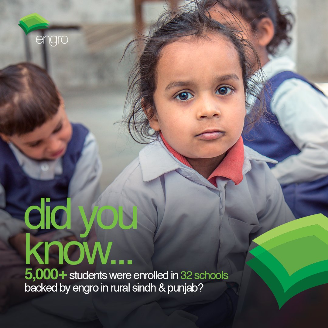 engro_group's tweet photo. Pakistan’s progress highly depends on the development of its people. Engro’s school adoption program is a sustainable intervention in the field of education, focuses on providing education to people living in Daharki, Ghotki, and Sukkur.
#EngroForEducation
#PakistanForLife https://t.co/ITymTTICUW